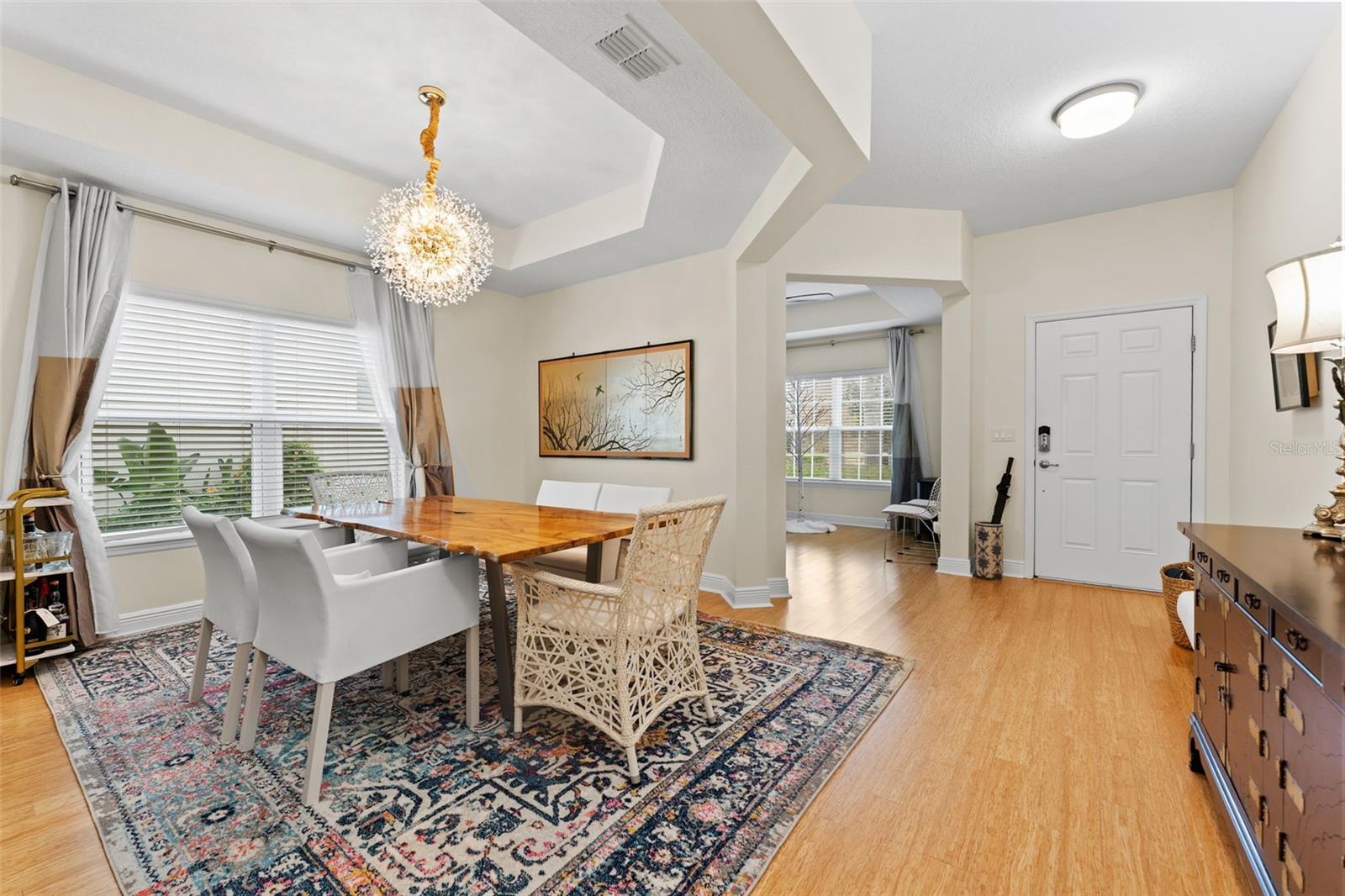 Front Entryway Views With Dining Room & Office Space In View