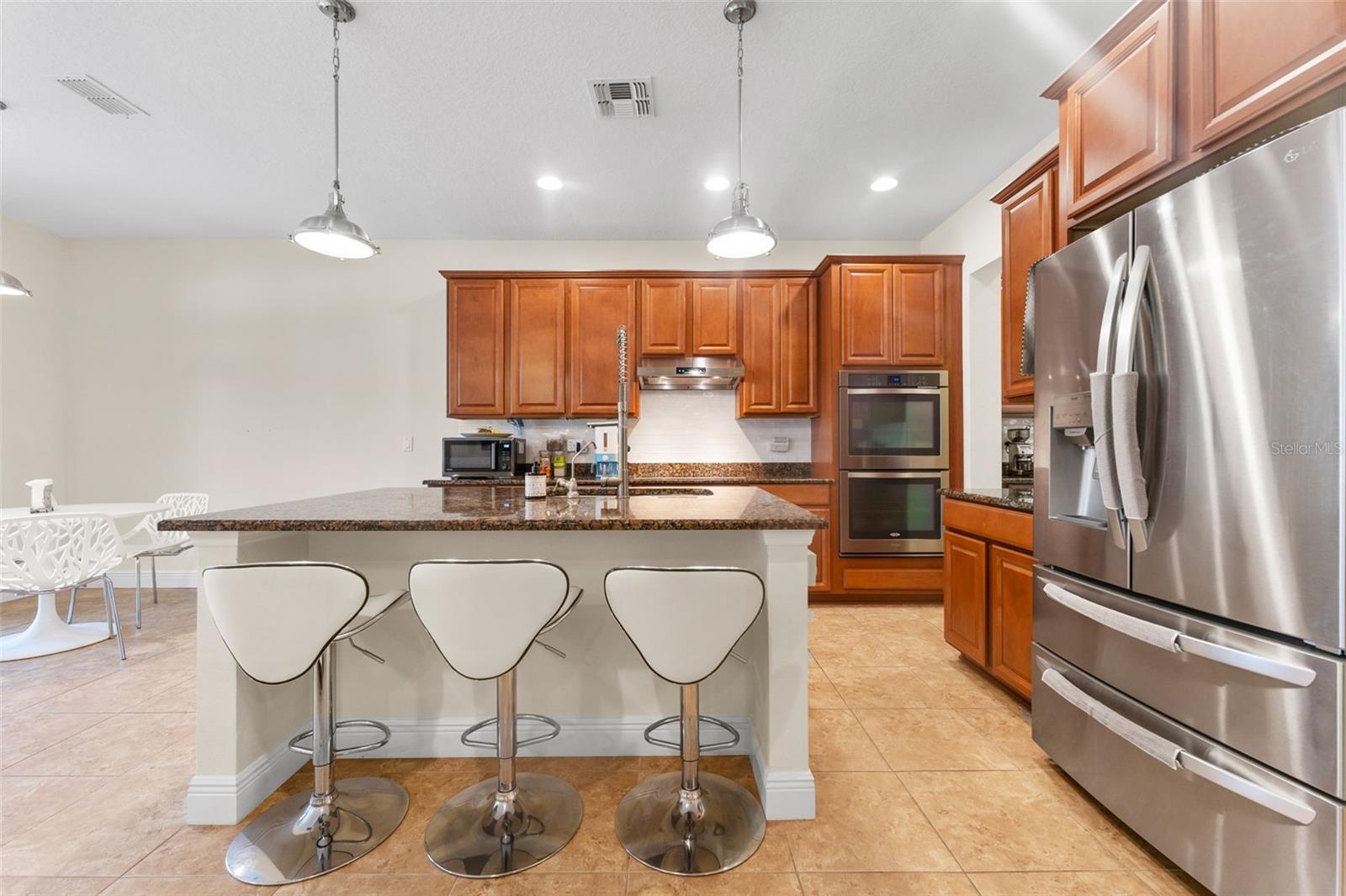 Oversized Kitchen With Spacious Island, Granite Countertops & Beautiful Cabinets