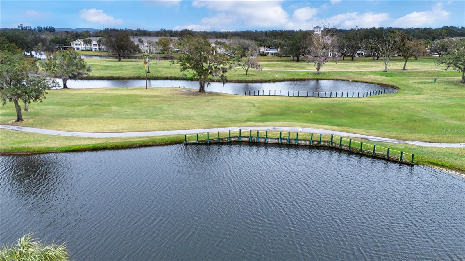 Water and golf course views