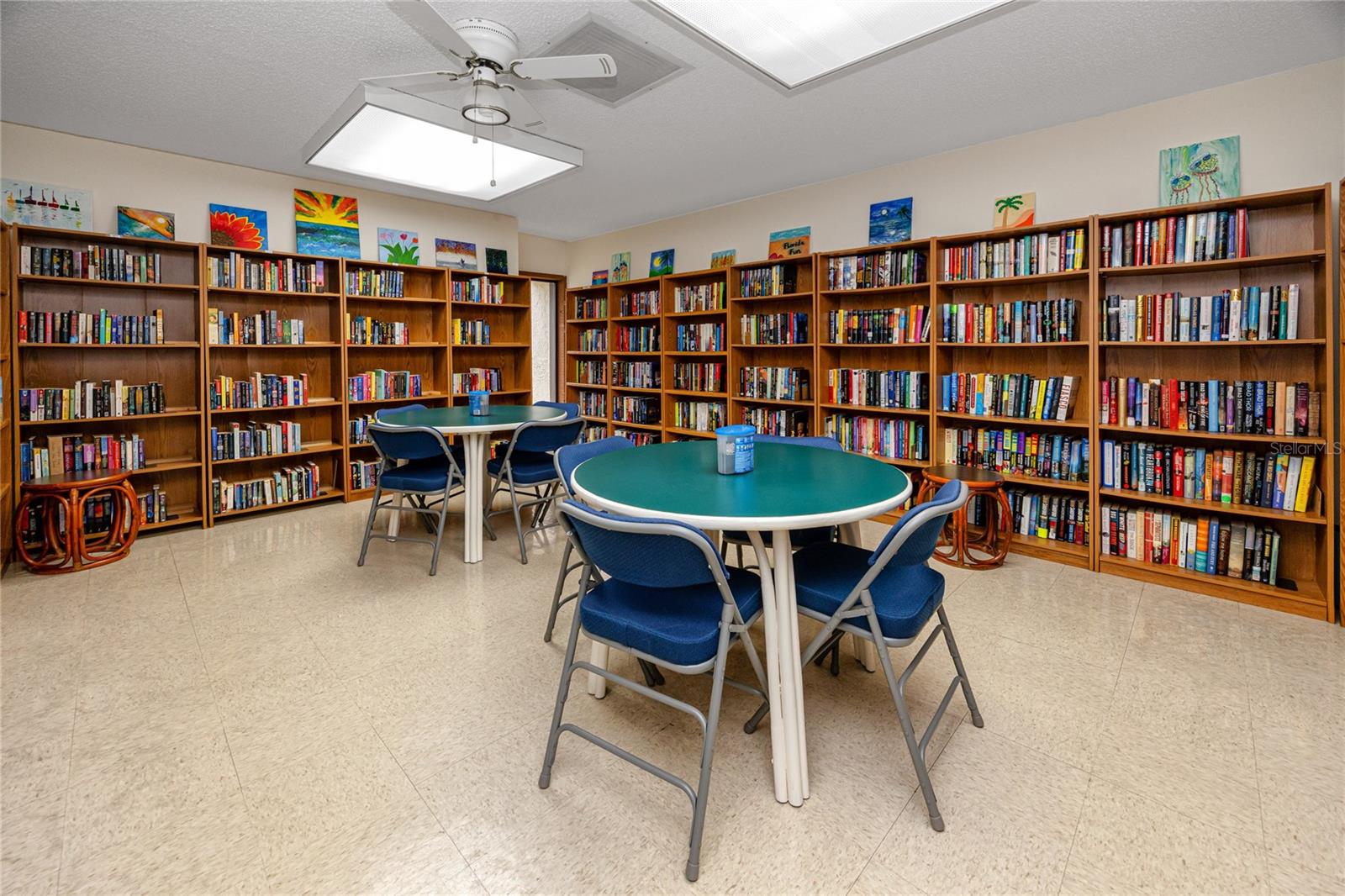 Library inside the clubhouse