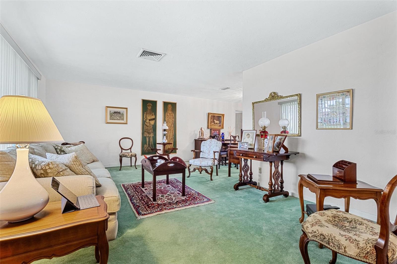 The formal living room is just inside the entry foyer.