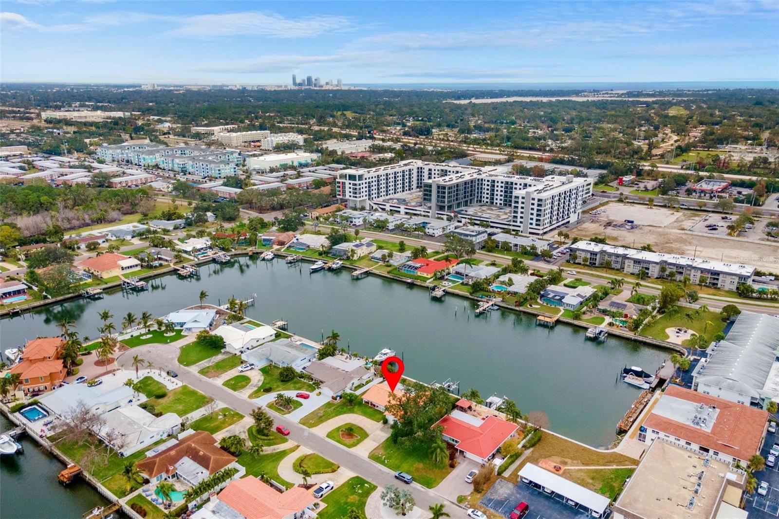 In the distance you can see downtown St. Pete, only a 15 minute drive.