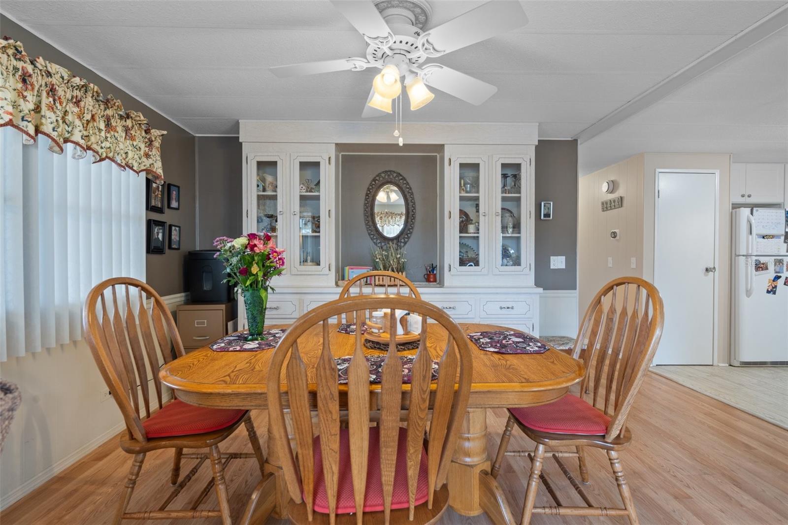 There is a gorgeous built-in Hutch in the Dining Room