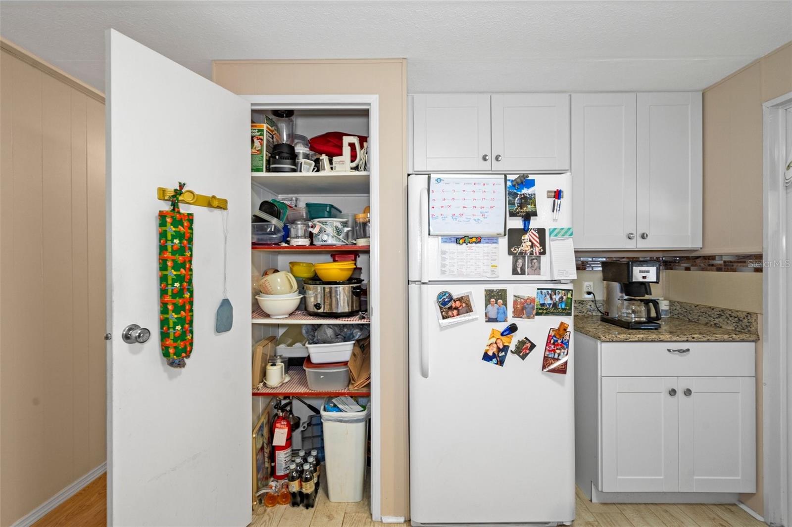 The second pantry is perfect for all your kitchen items