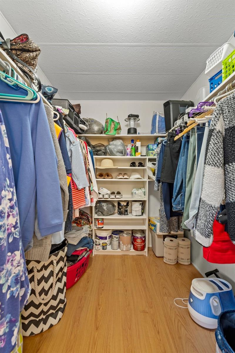 There is a large Walk-In Closet in the Master Bedroom