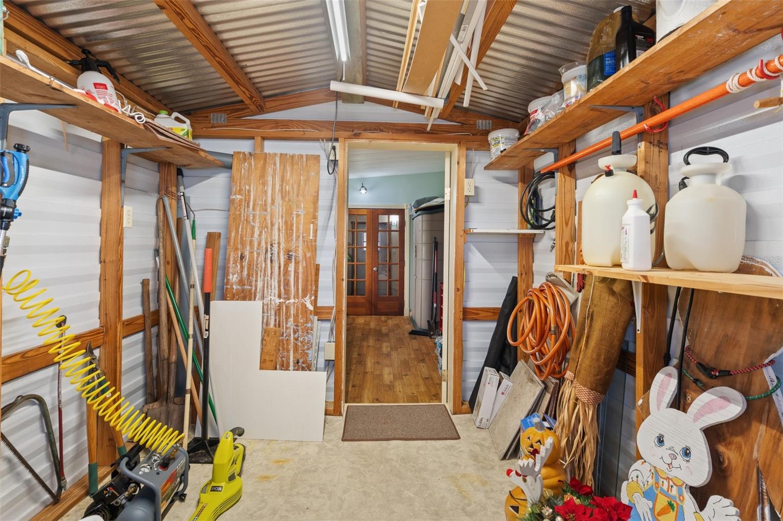 Door from the workshop out to the Shed