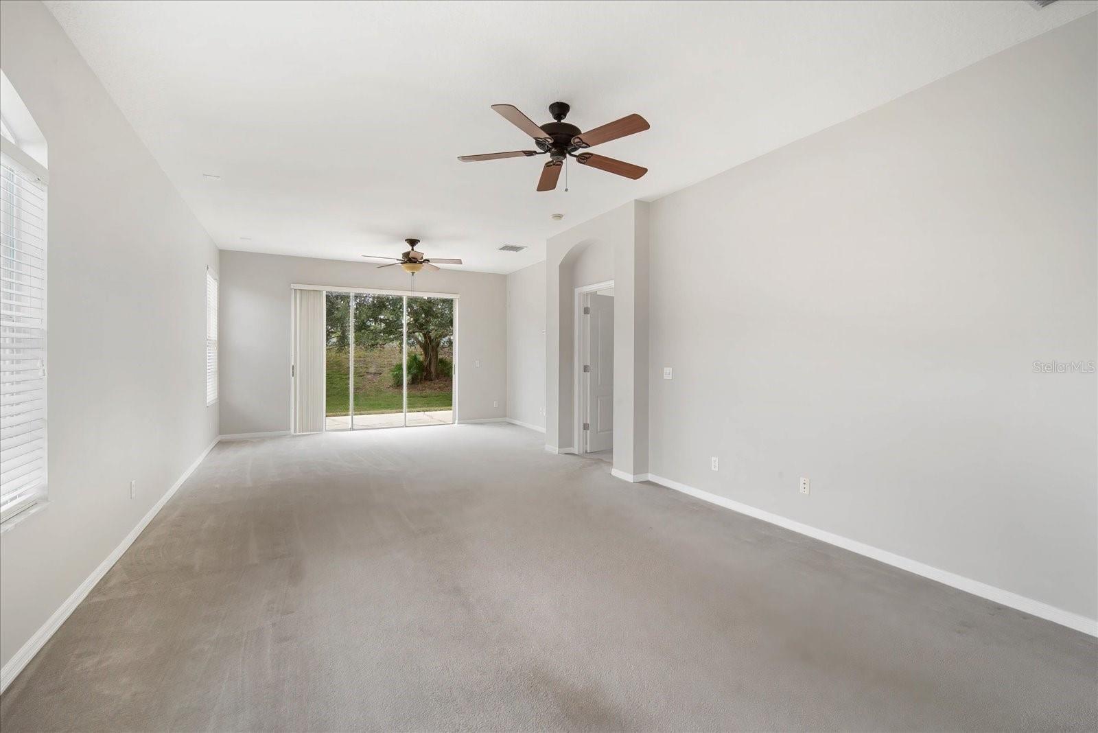 View from front door to living room