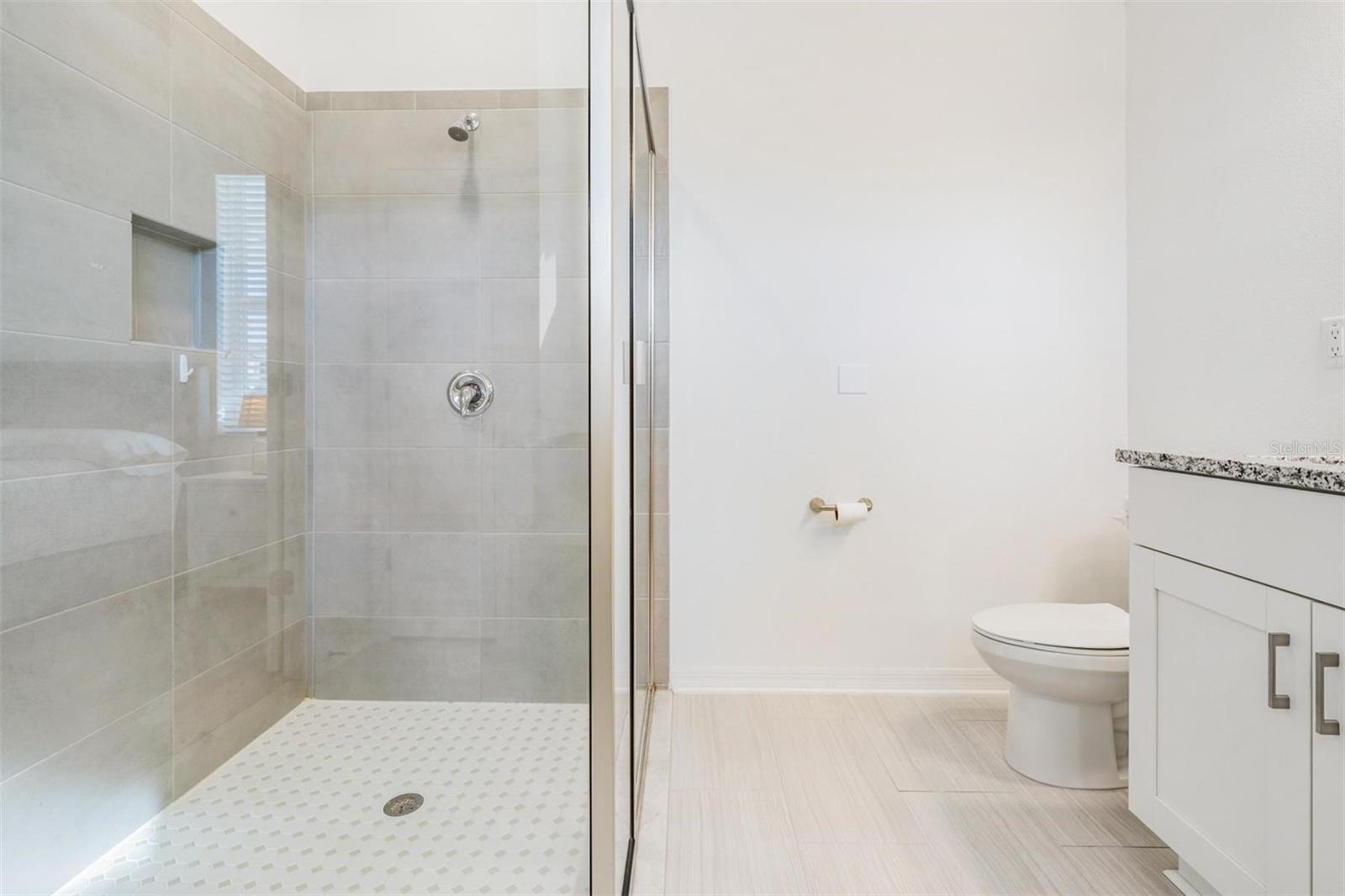 Large walk-in shower