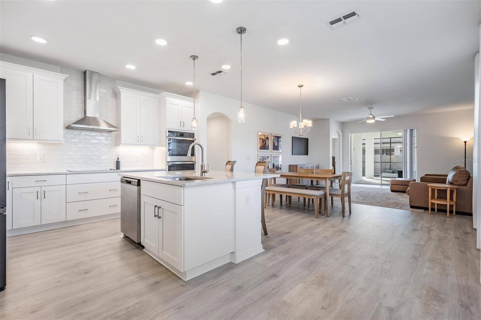 Kitchen open to family room