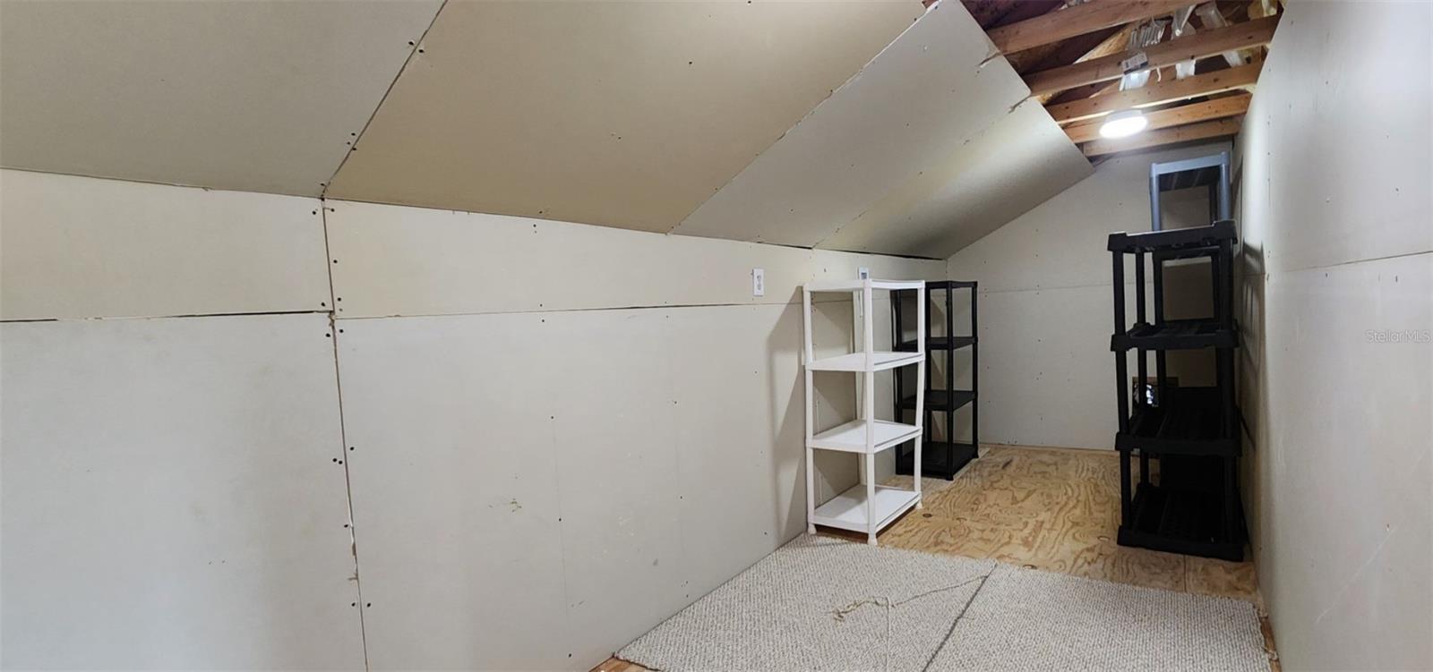 Bonus room - converted attic space closet