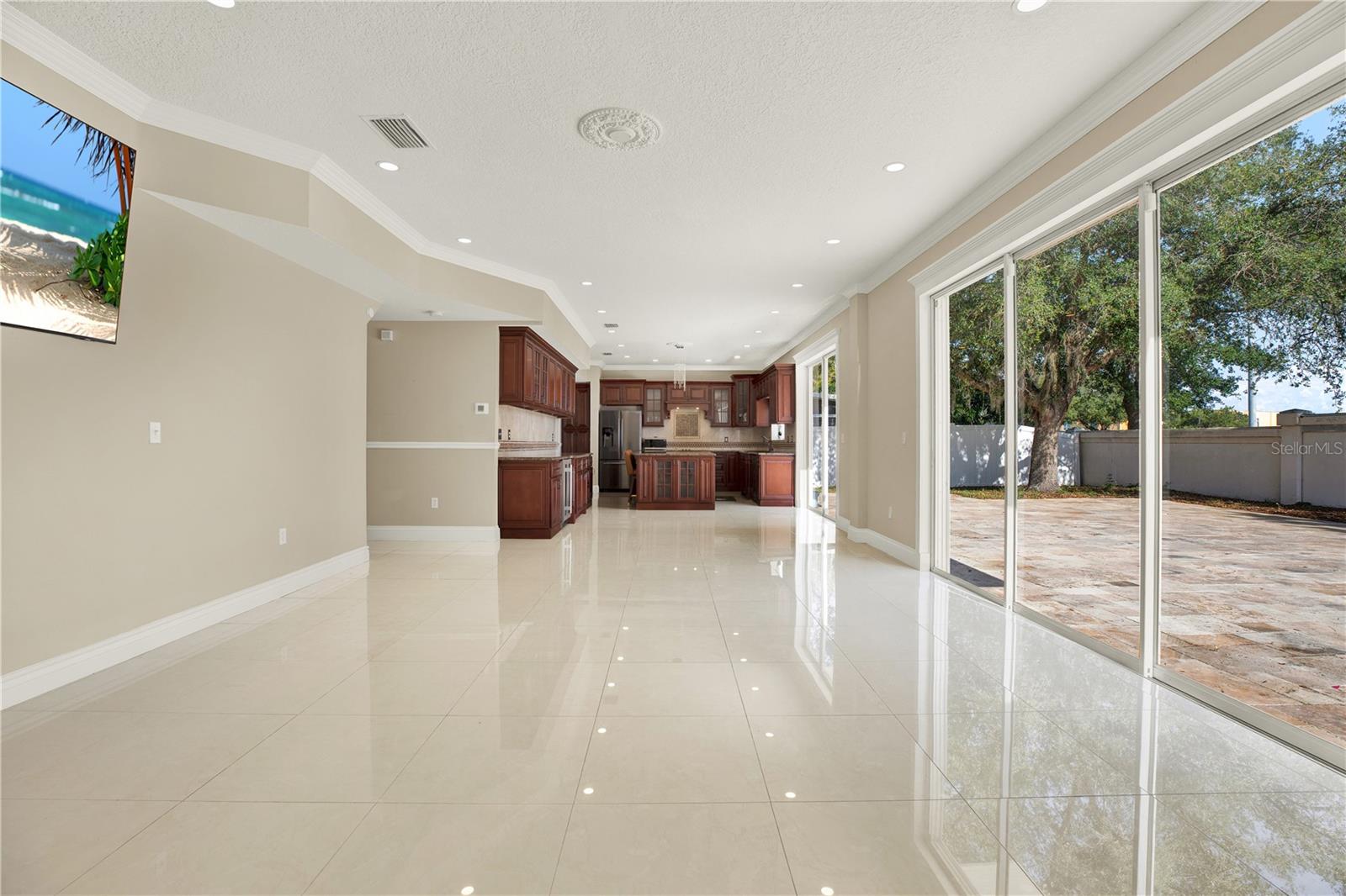 Family Room looking into Kitchen