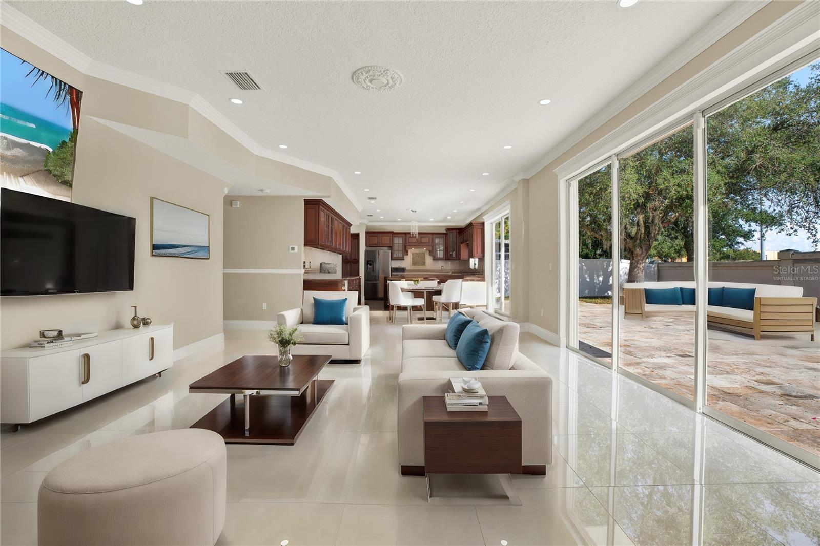 Family Room Looking kitchen(virtually staged)