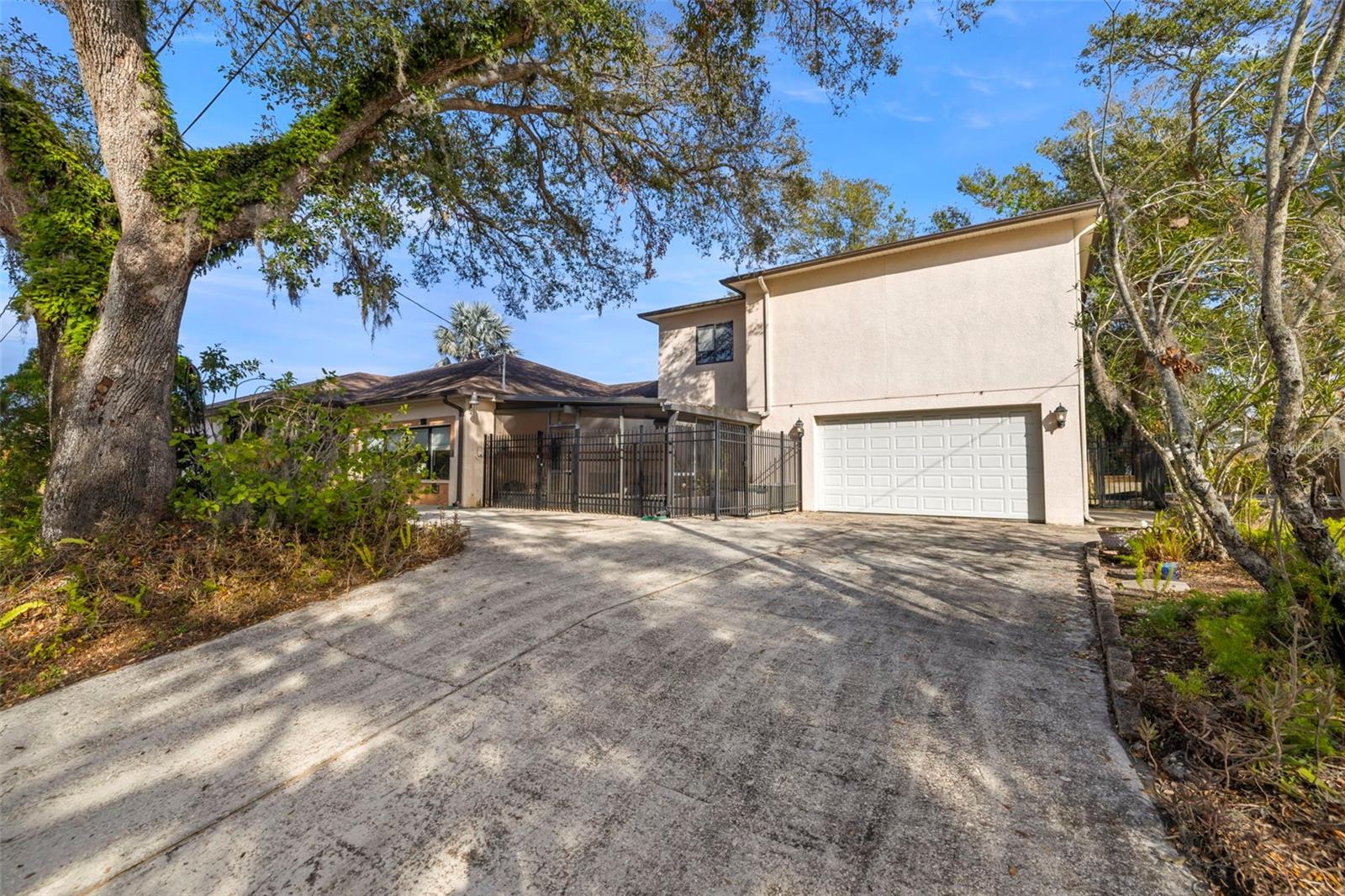 Deep garage with tons of storage.  1BR apartment above garage.