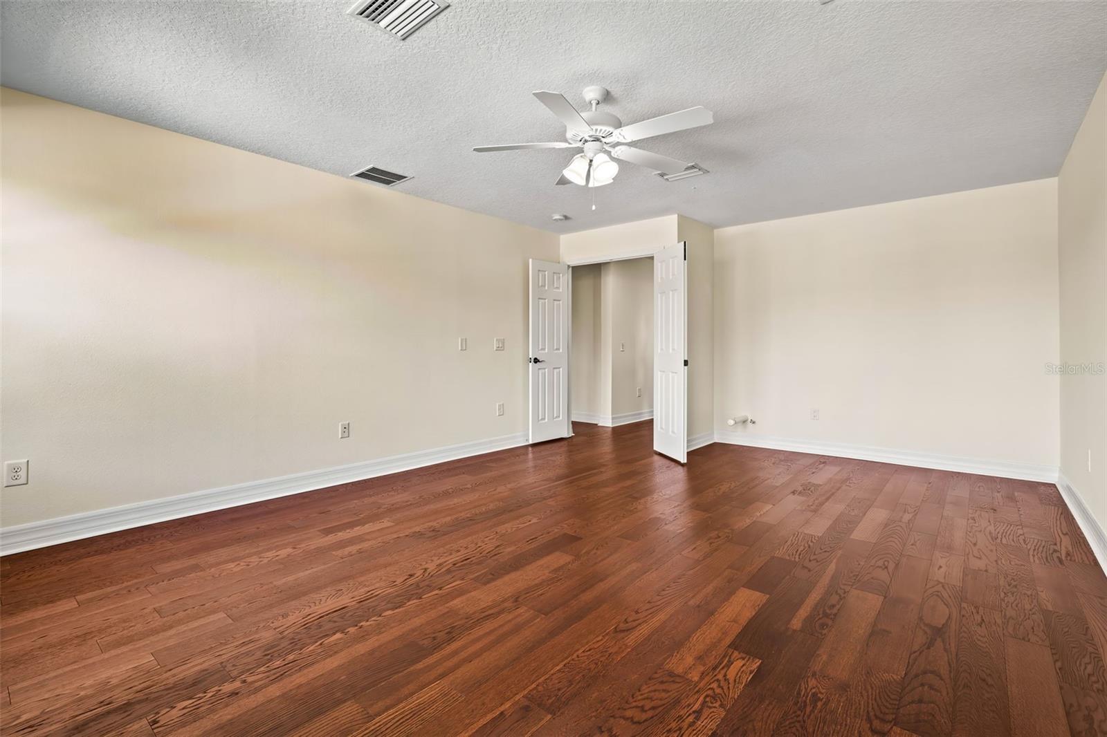 The game room has engineered hardwood flooring, and is pre-plumbed for a wet bar!