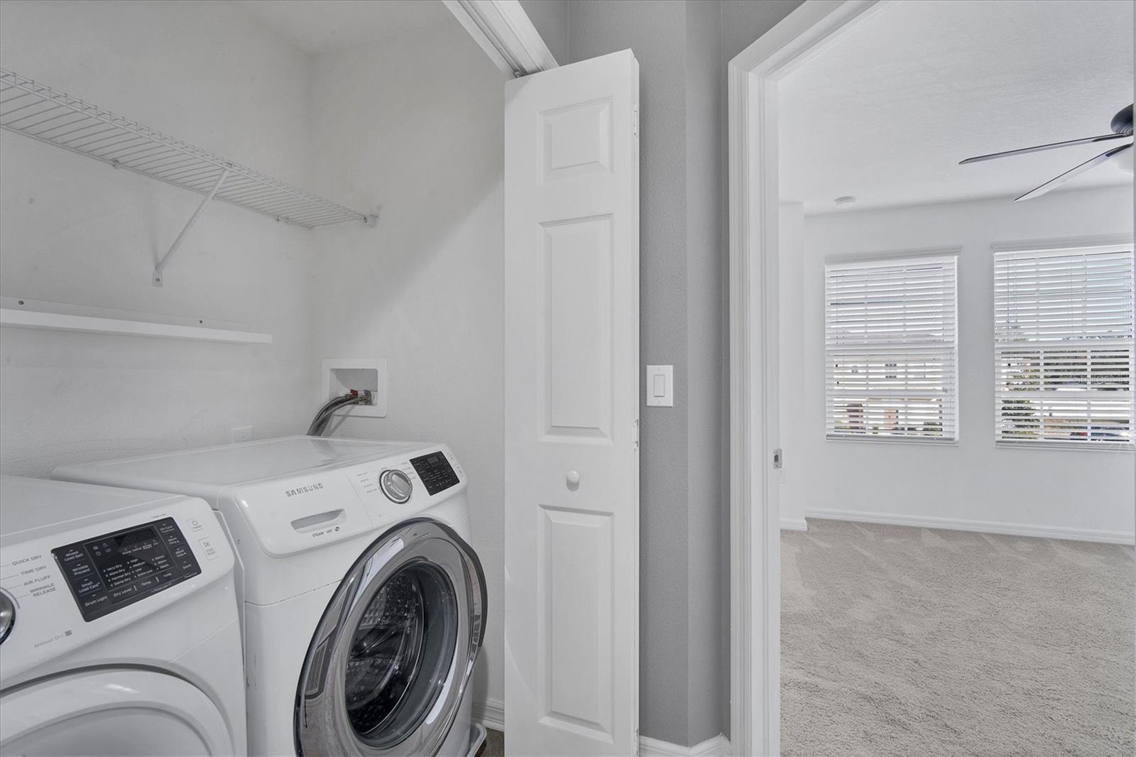 Laundry closet with washer & dryer included