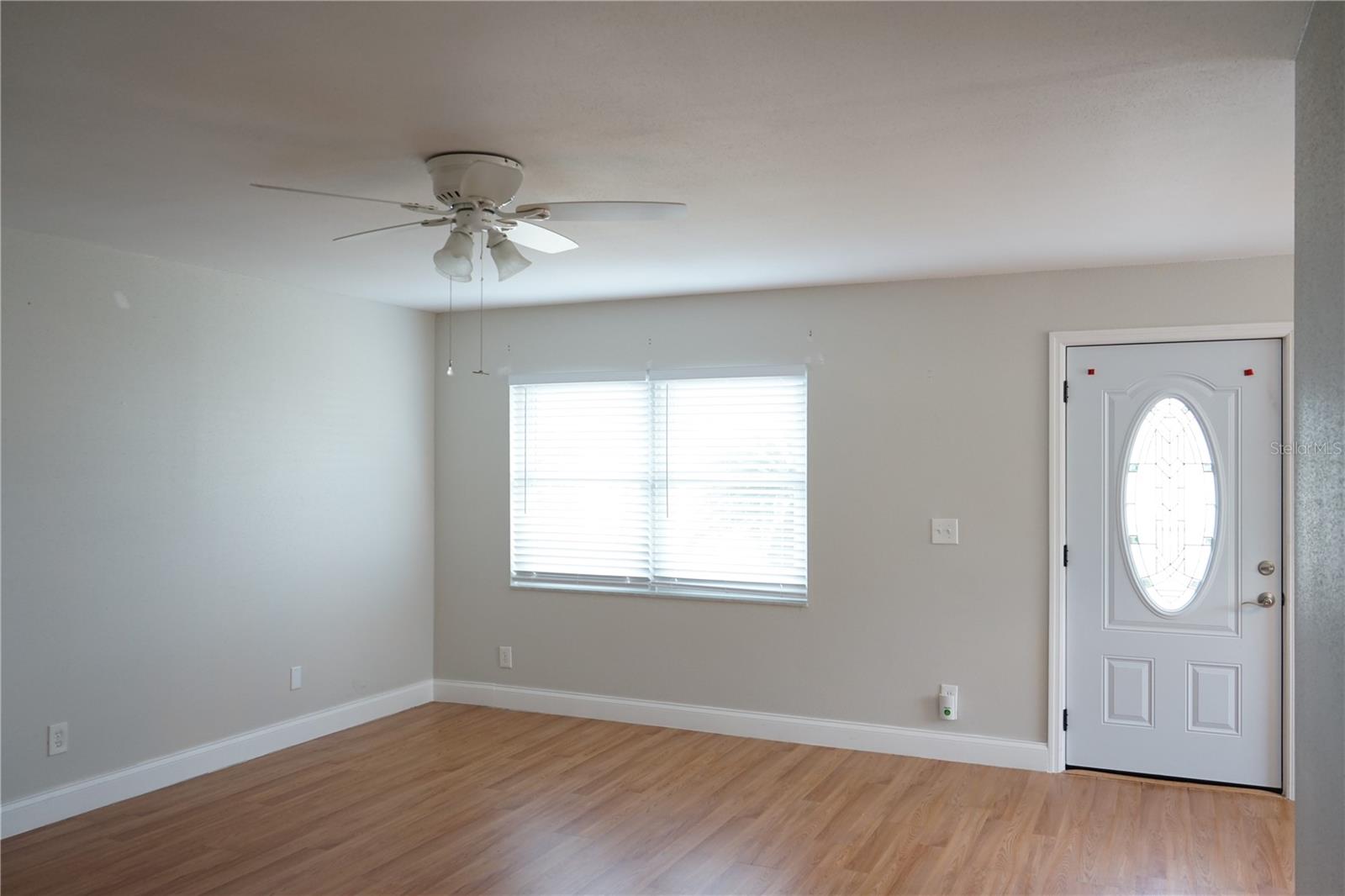 living room and front door