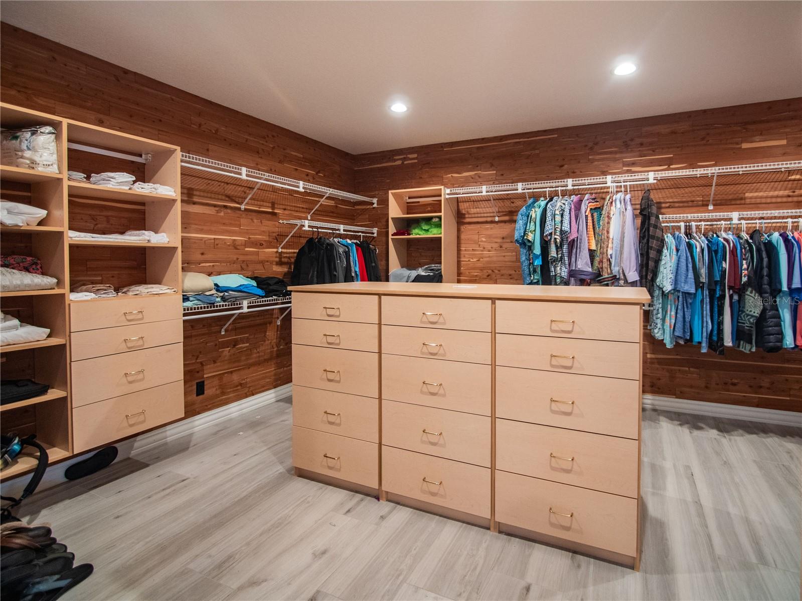 glimpse at the Master suite closet room