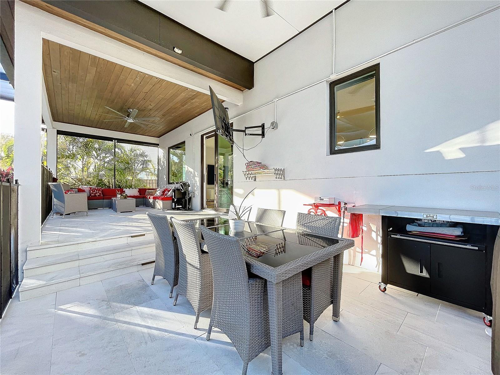 Covered Patio and covered outside dining area