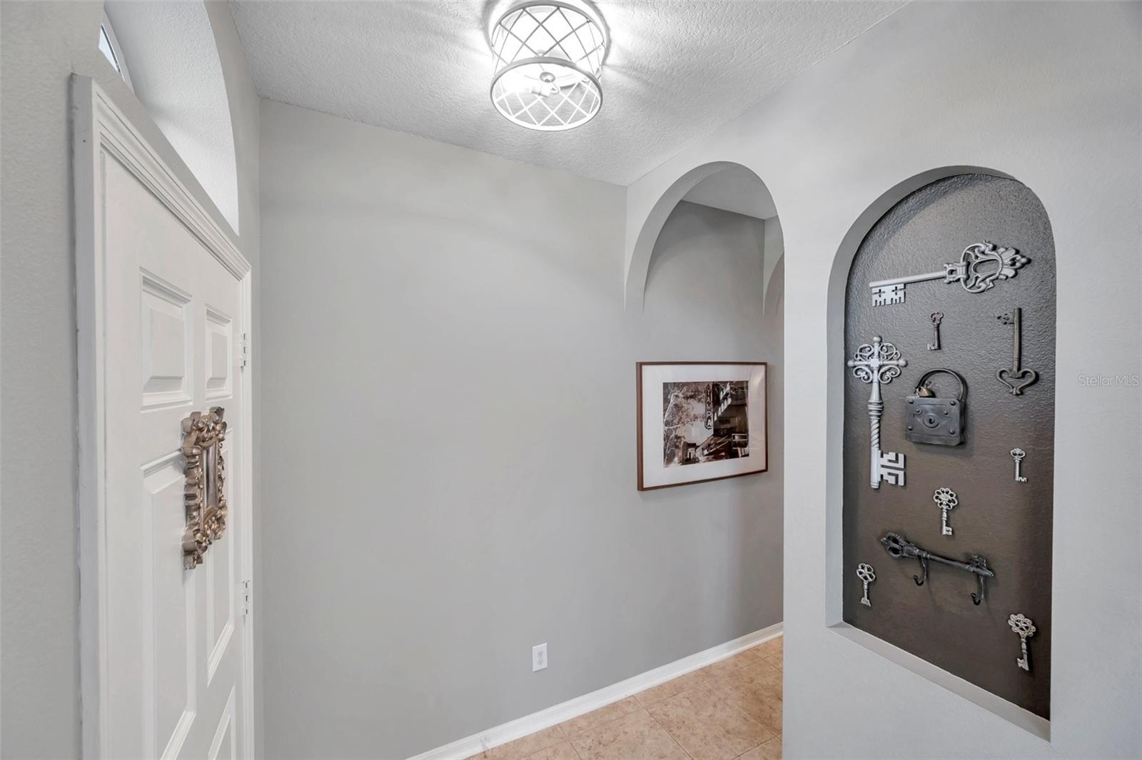 Bright welcoming arched entryway