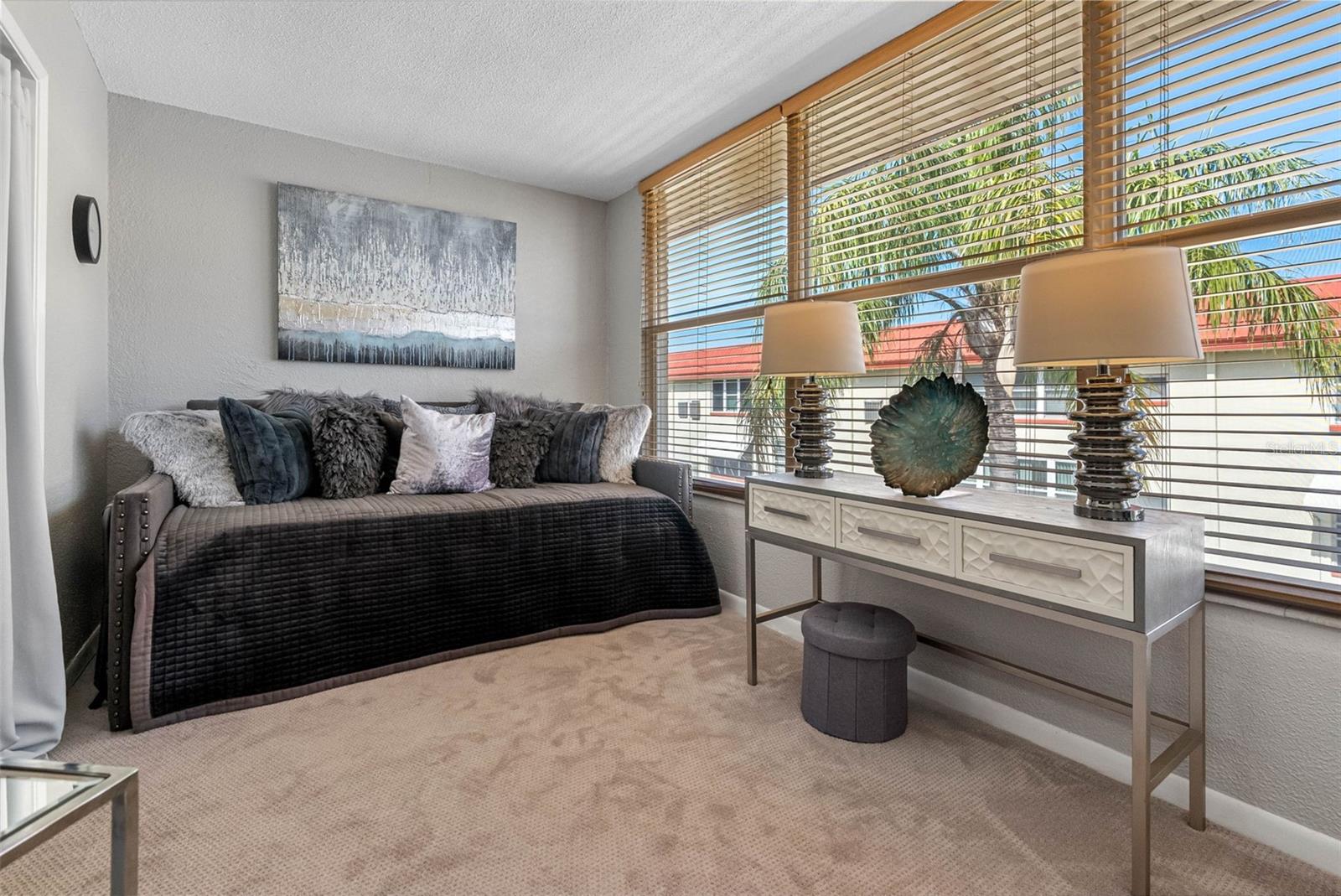 Storm door to the top floor condo.