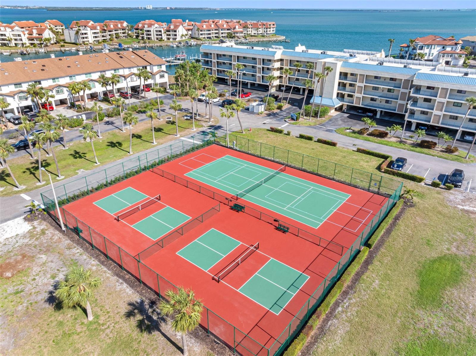 Tennis courts and pickleball.