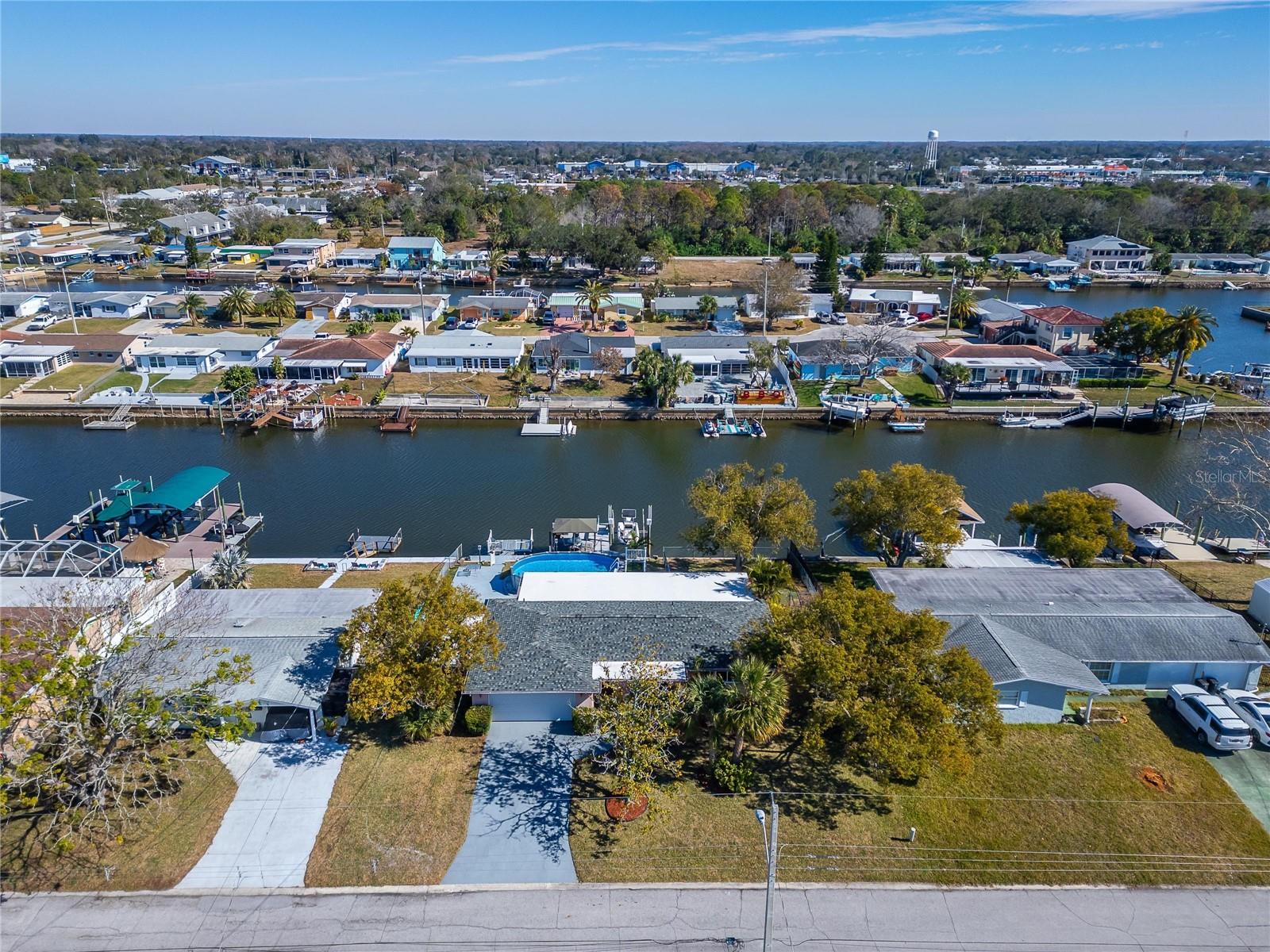 Drone View of House and Community