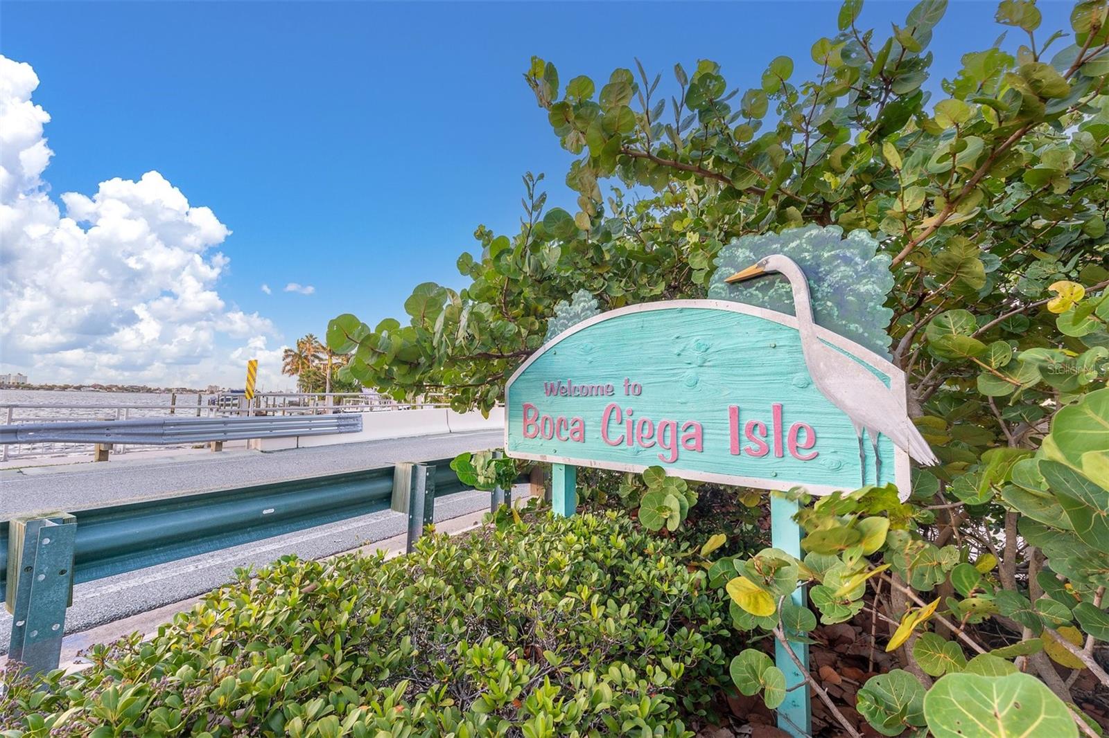 Entrance sign to Boca Ciega Isle