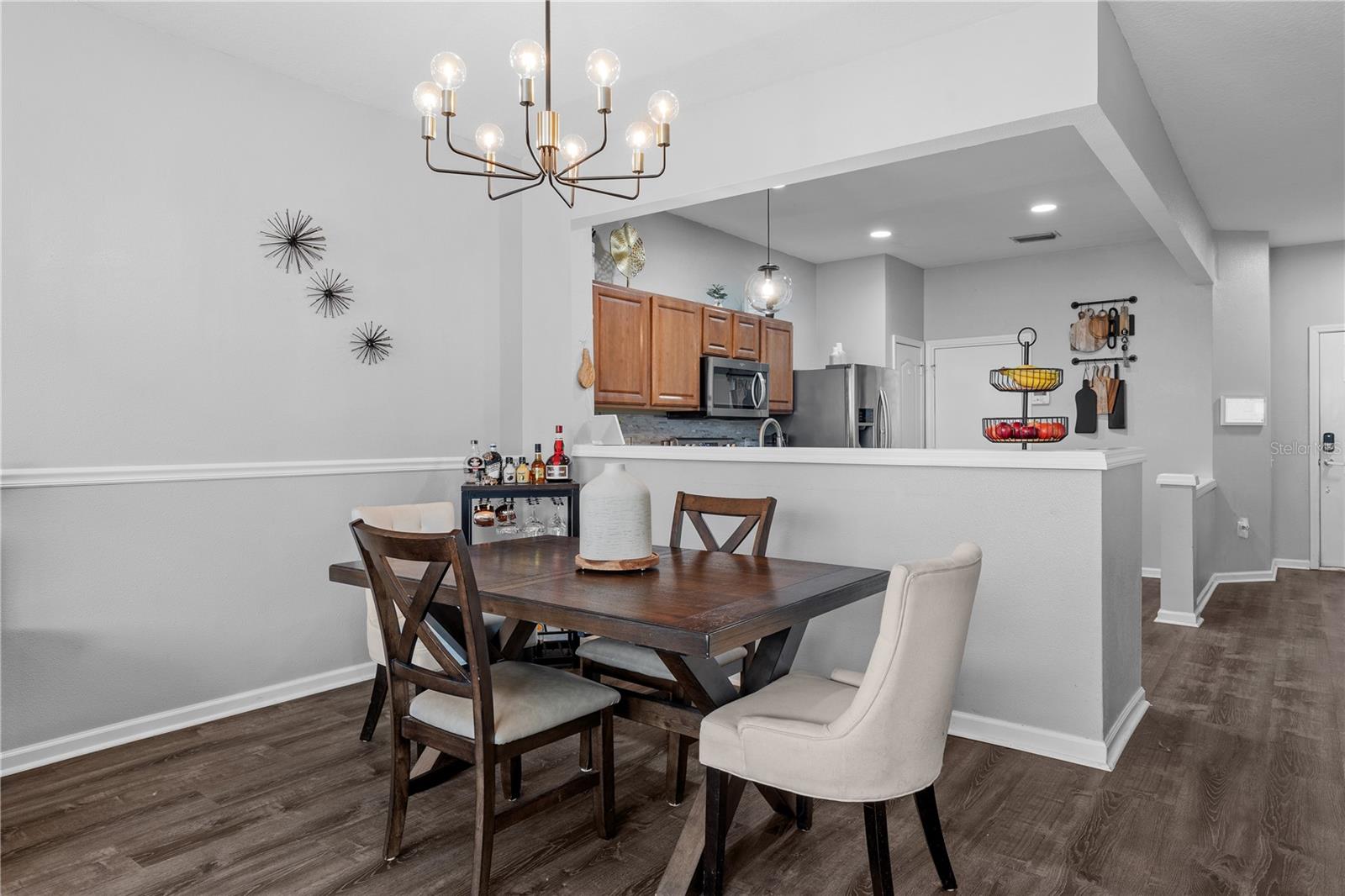 View of dining area from living room