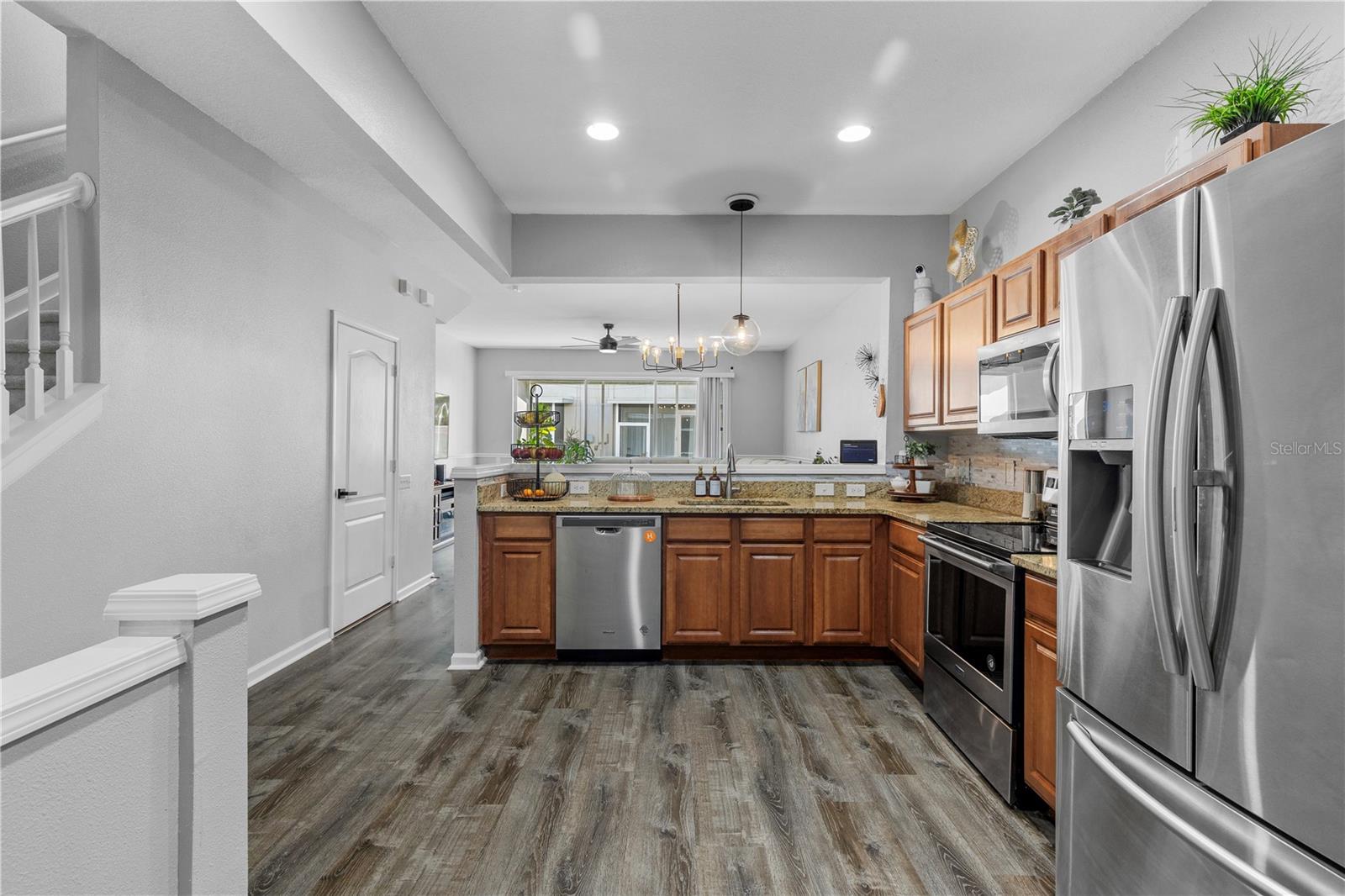 View of the Kitchen from the garage door