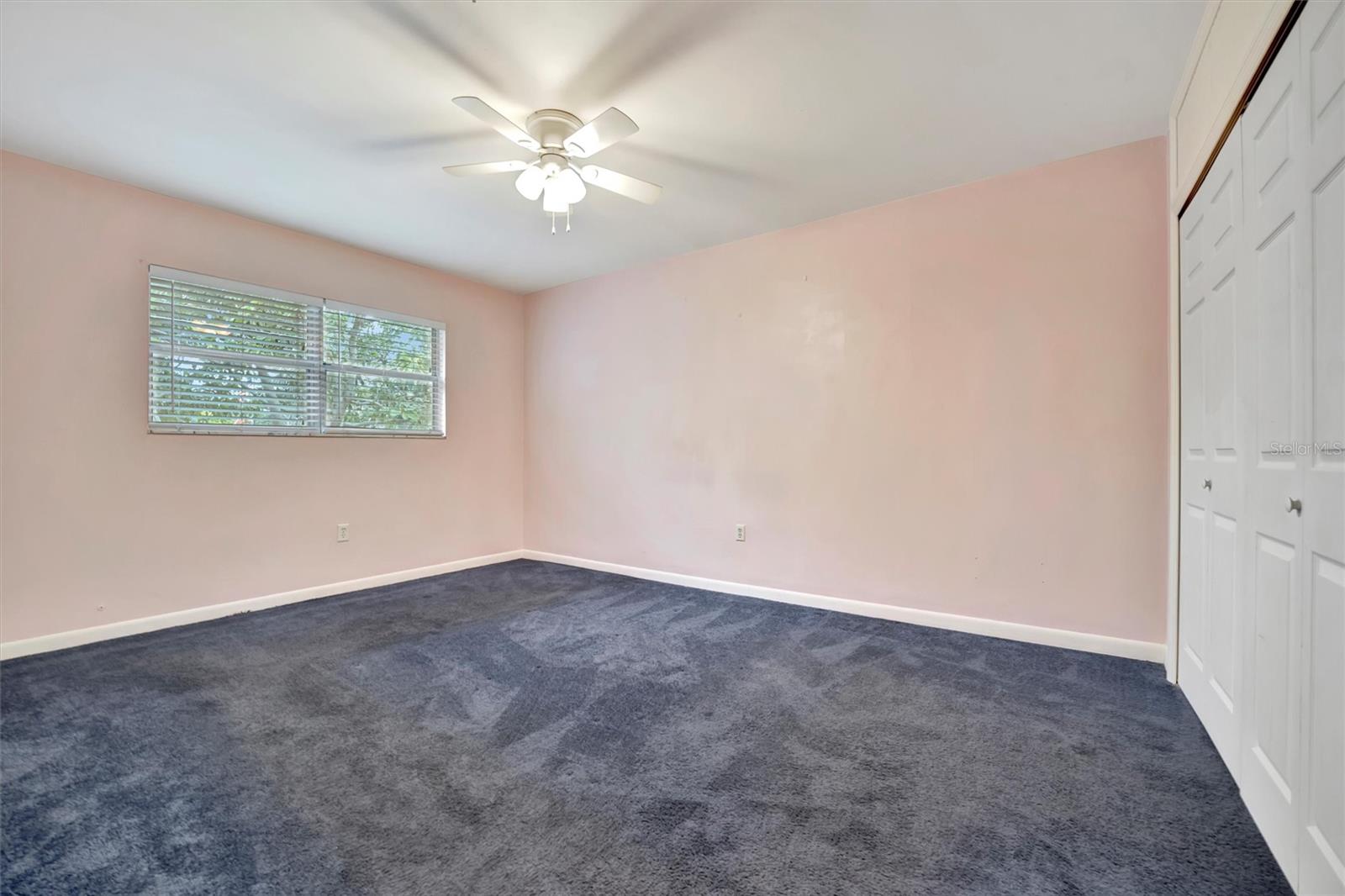 The master bedroom with double closets