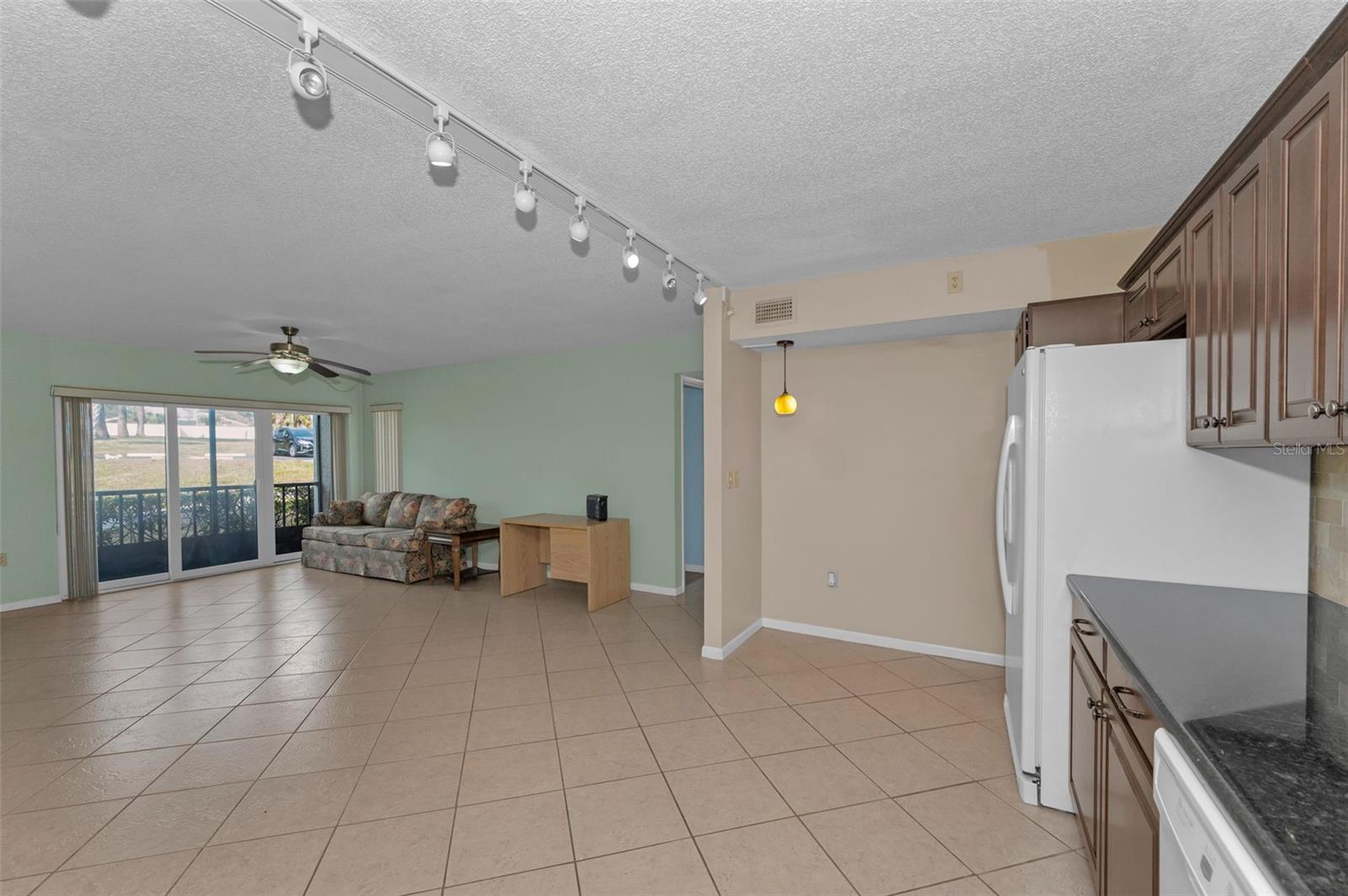 Kitchen view open to living room