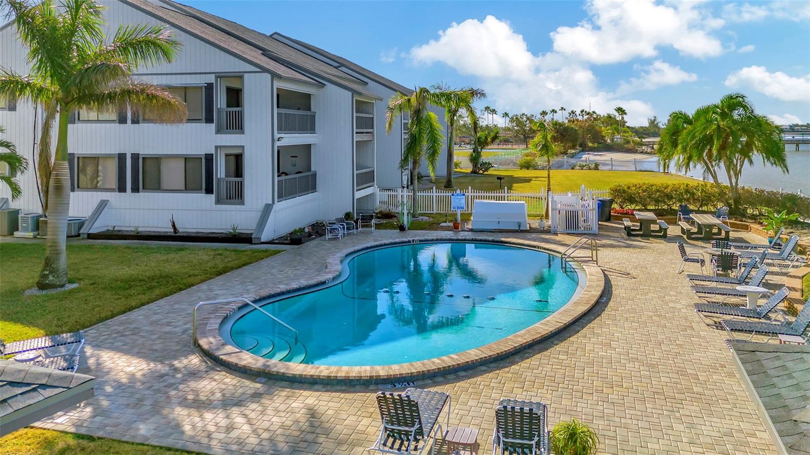 Community pool waterside