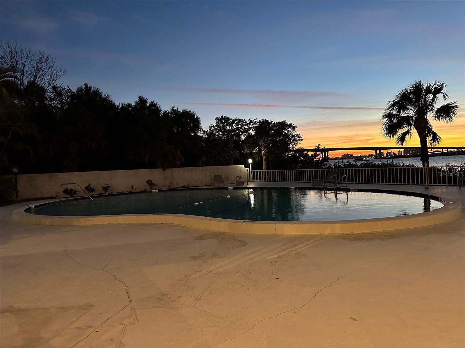 Heated pool overlooking the ocean