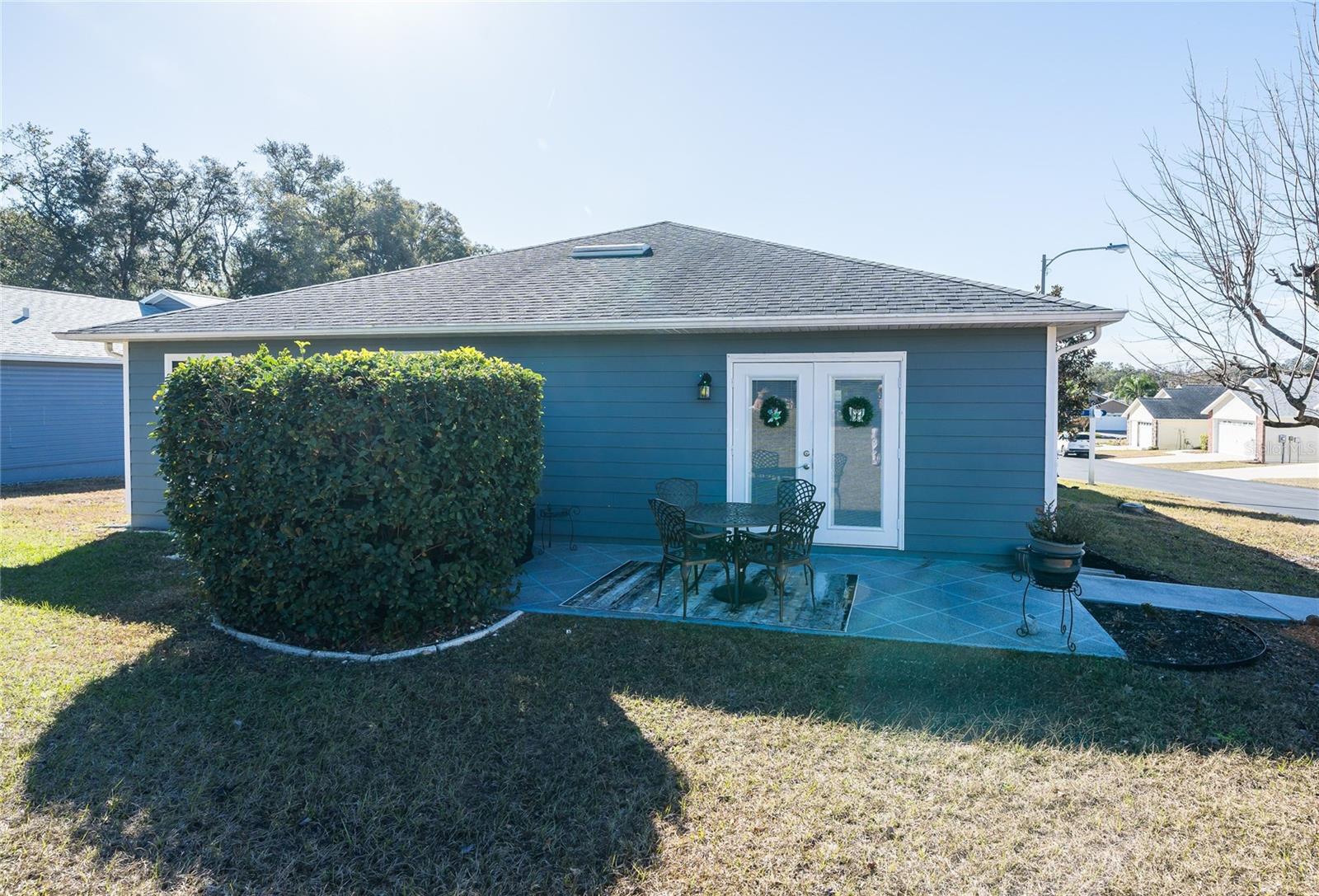 Rear of home and Patio