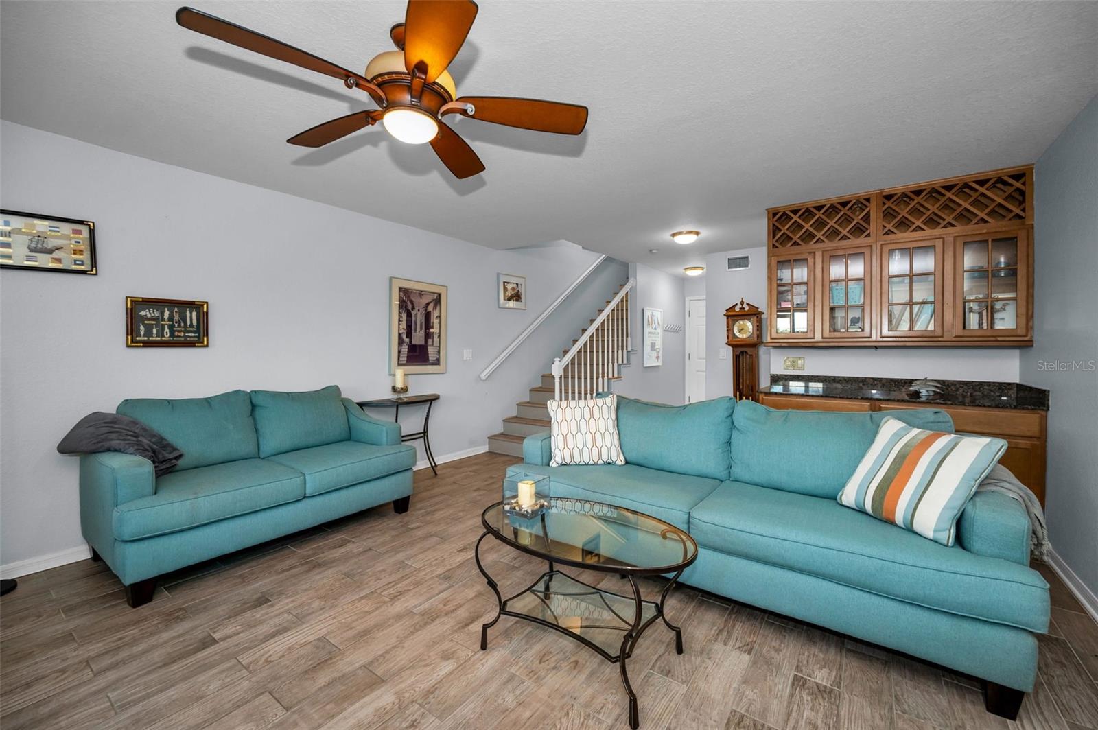 Lower Level Family room with wet bar and full bath