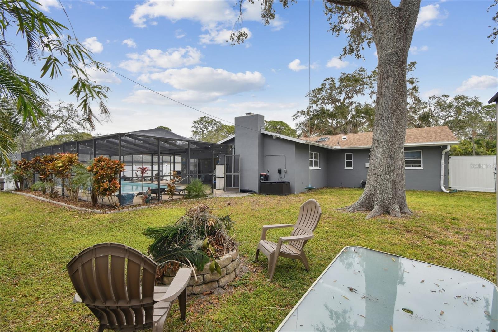 Backyard Exterior With Fire Pit