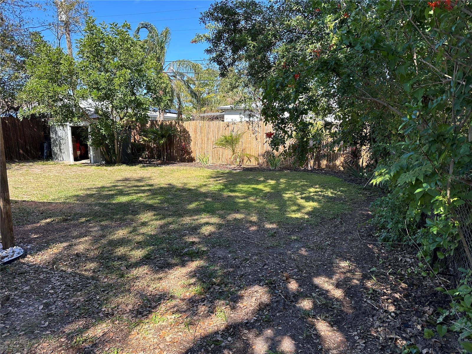 Large fenced back yard