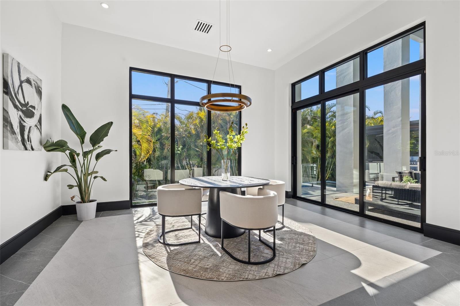 Dine in kitchenette with doors to patio