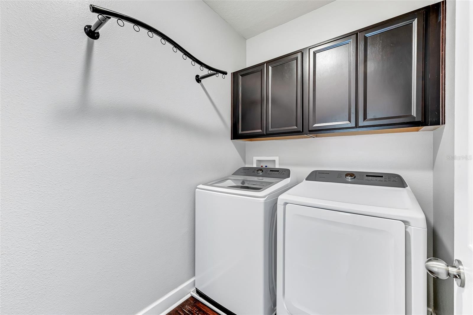 There is convenient laundry room on the second floor of this family home.  Washer & Dryer convey to the buyer.