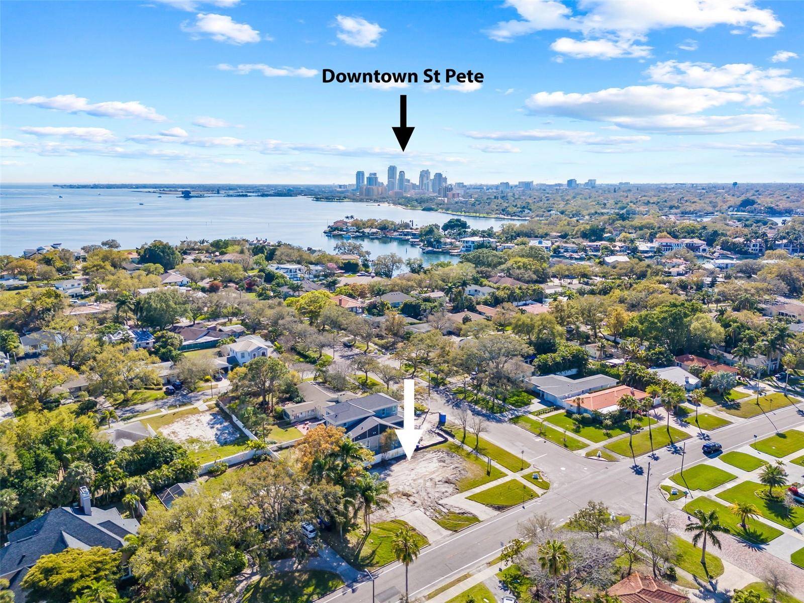 Currently under construction - this photo shows the land and its proximity to St Pete