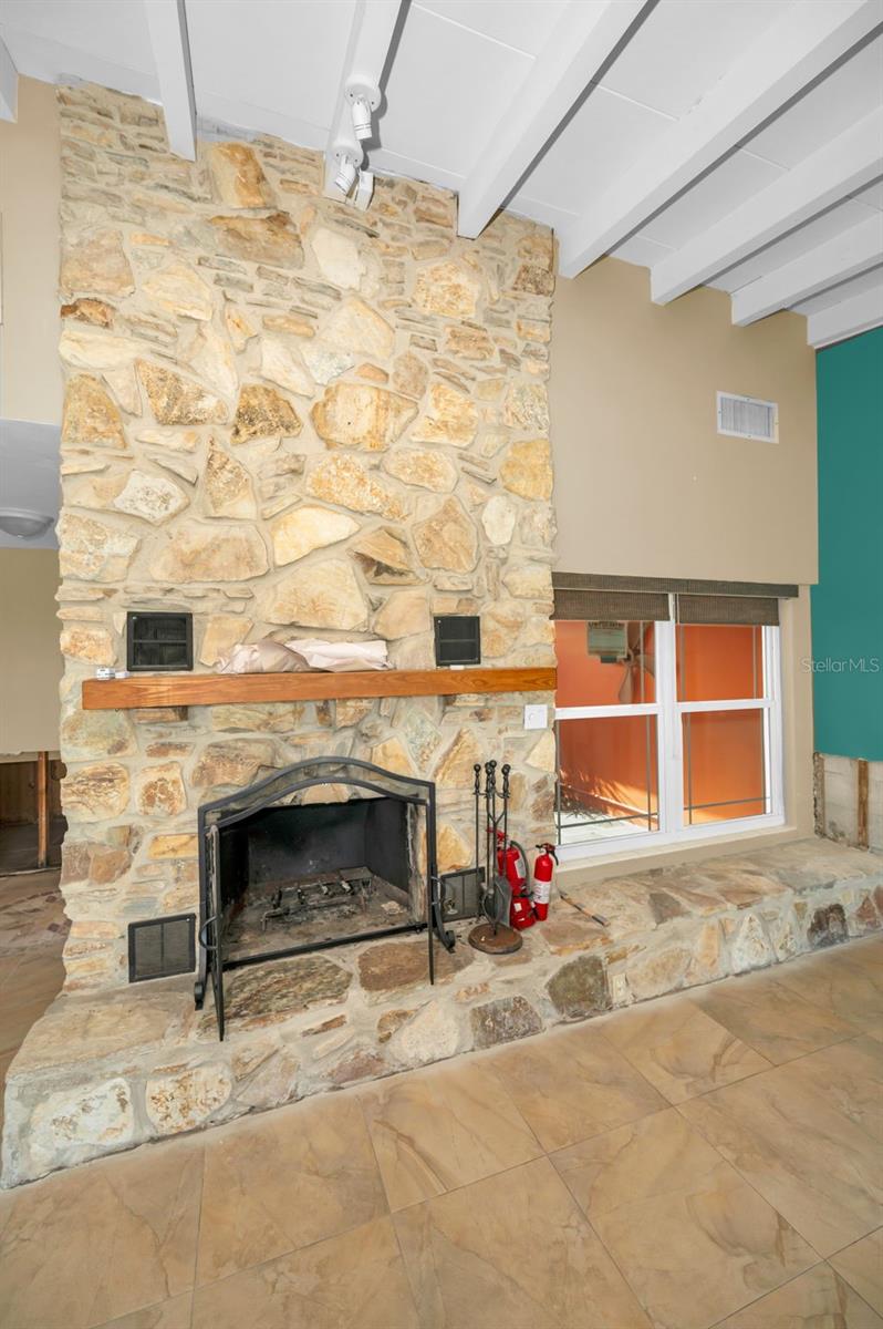 Stone Fireplace