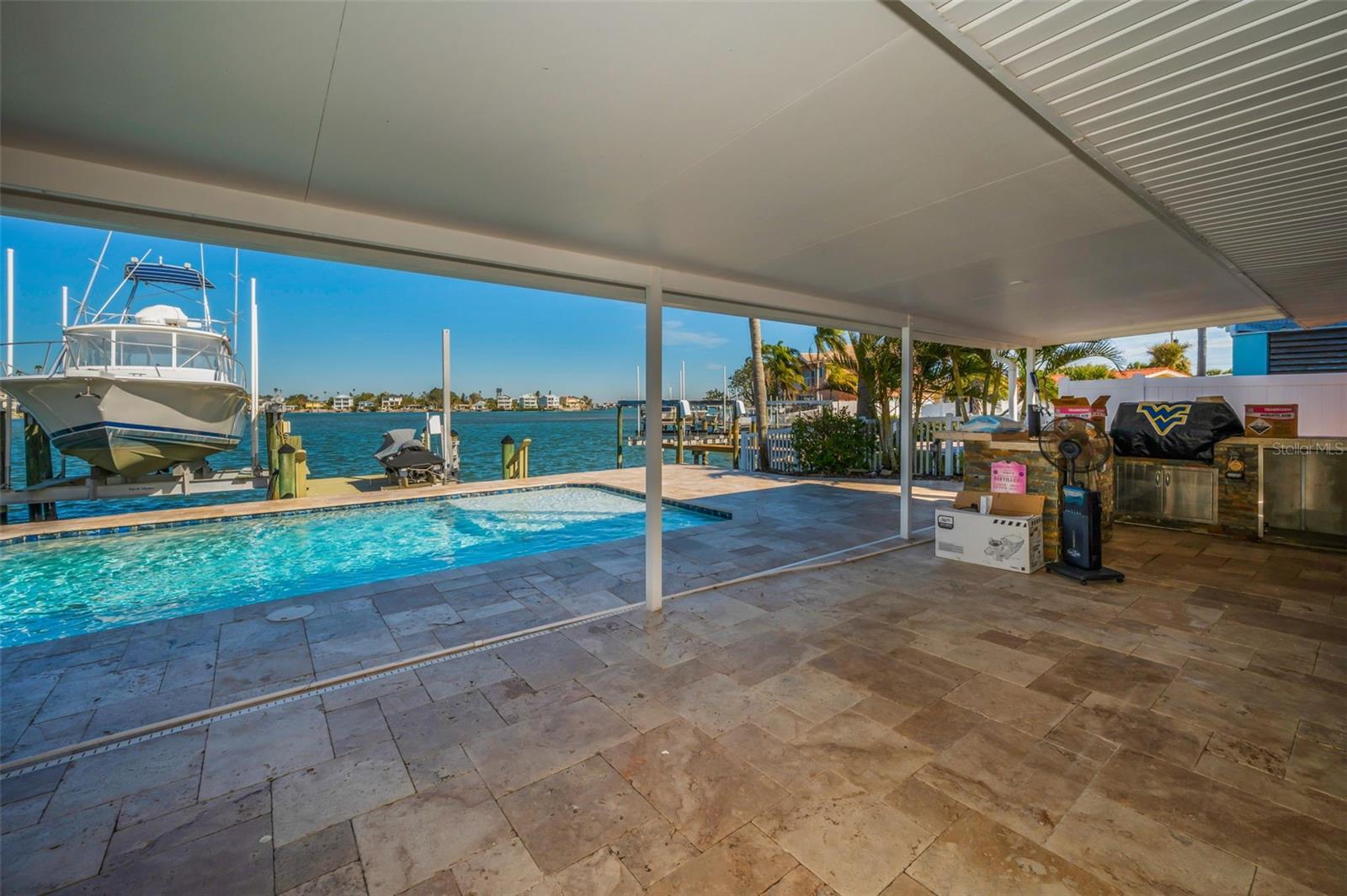 Covered Lanai overlooking the pool