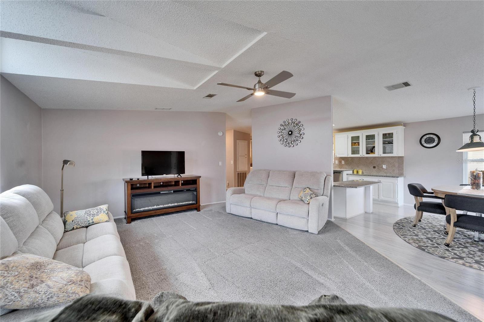 Spacious living room with lots of natural light