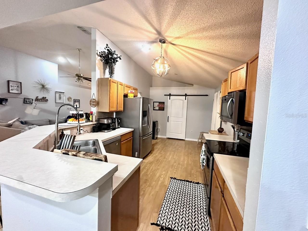 View from Kitchen Table to Laundry Room