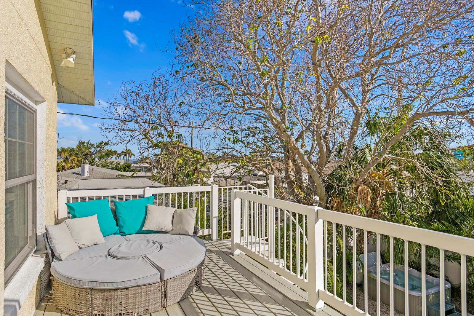 Private balcony off the primary suite