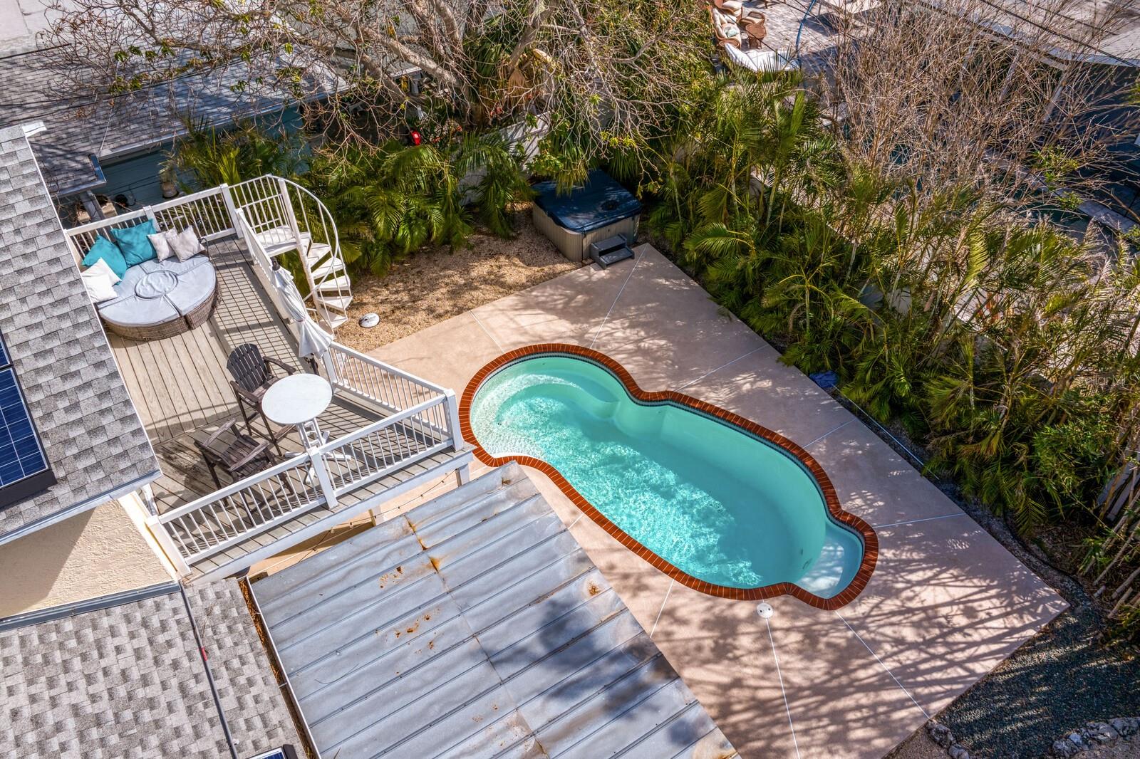 Aerial views of your backyard space