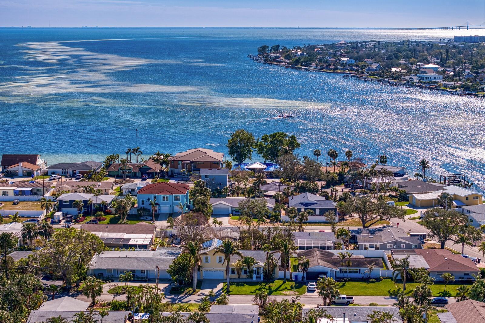 You'll find the Skyway Bridge off in the distance