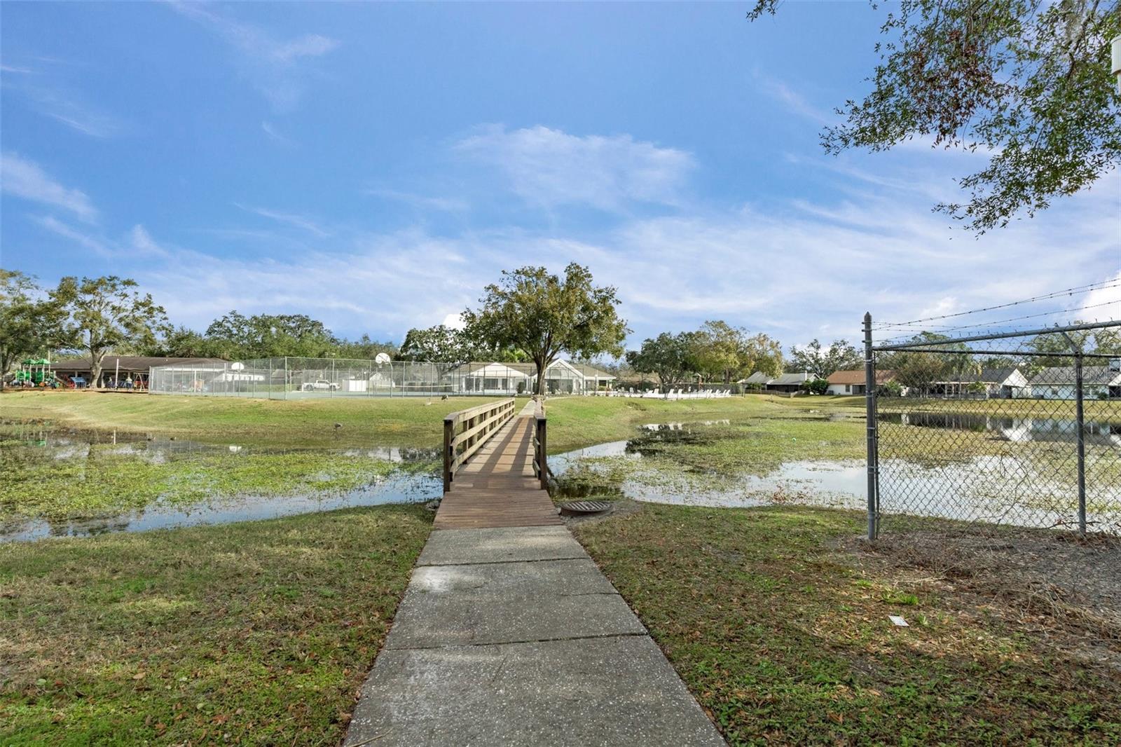 Bridge to community center