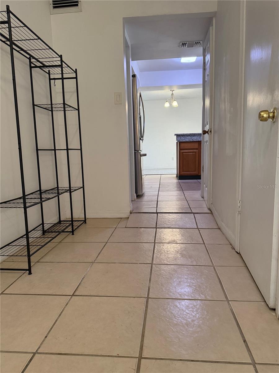 Hallway from Back door to the Kitchen