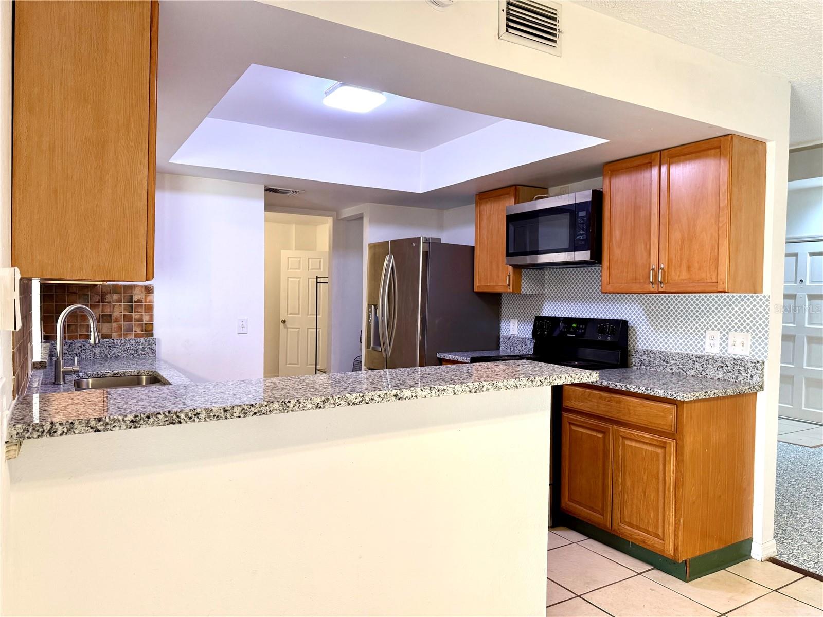 Nice Kitchen with Newly installed Granite Counter Tops